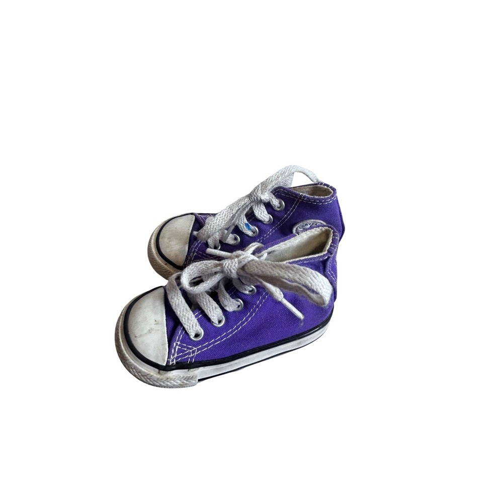 Converse Chuck Taylor High Top 4 Purple Canvas Sneakers Toddler Kids